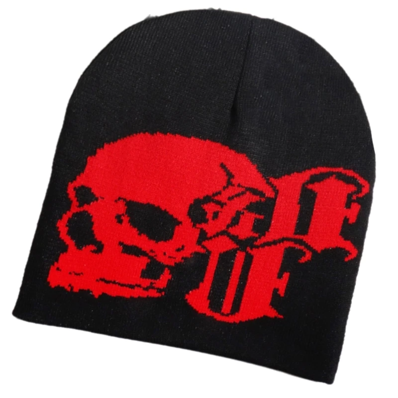 Street Wear Hat for Adult Teens Popular Skull Hat Pilling Resistant Autumn Winter Outdoor Activity Pullover Hat