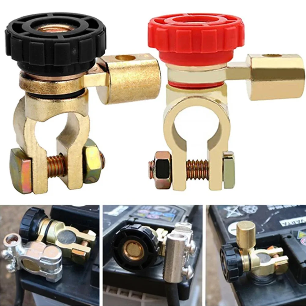 Car Battery Disconnect Switch Car Battery Power Terminal Switch Shutoff Isolator Accessorie 12 Volt Circuit Breaker Anti-Leakage