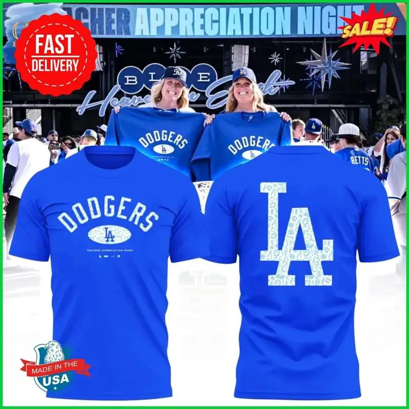 РАСПРОДАЖА Футболка Dodger Teacher Appreciation Night 2025, ограниченная серия, S 3XL