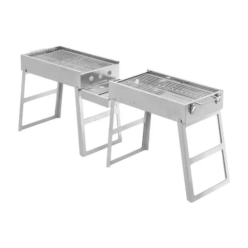 Mini Folding Portable Charcoal Grill for Outdoor Camping Barbecue Stainless Steel Functional Grill