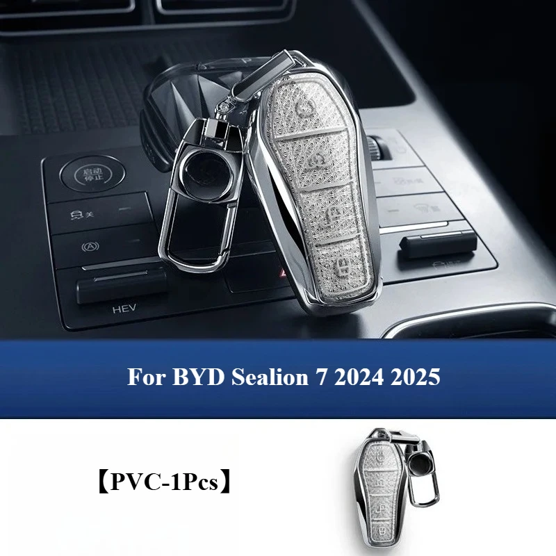 

Для BYD Sealion 7 2024 2025 Мягкий ПВХ чехол для автомобильного ключа Защитный чехол Чехол для дистанционного ключа Защитный чехол для ключей Аксессуары