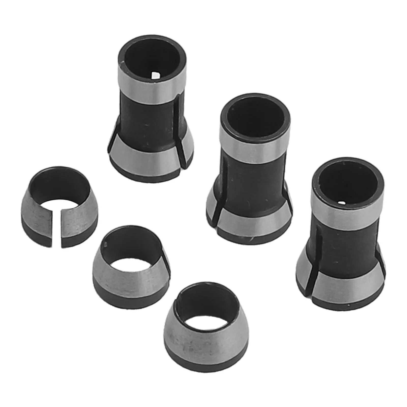 Portabrocas de acero al carbono para máquina cortadora de grabado, enrutador eléctrico, accesorios de carpintería, 8/6, 35/6mm, 6 uds.