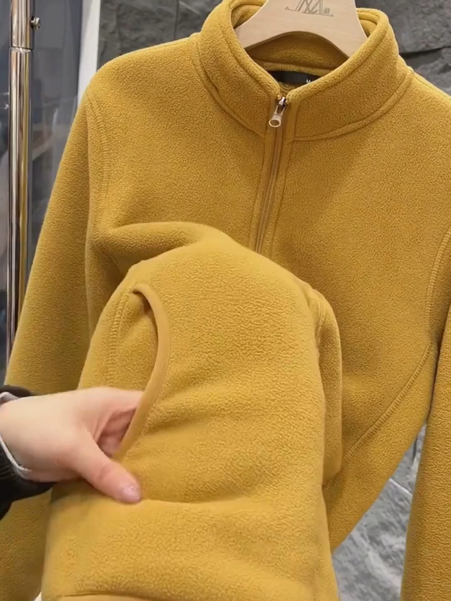 Kurtka zimowa damska khaki z podszewką, ocieplana, na zewnątrz, z bawełnianą wkładką, włókno poliestrowe, zamek błyskawiczny, ort Sle