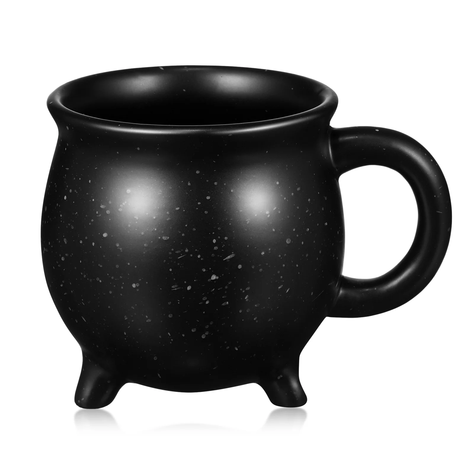 Ceramic Witch Poison Jar 450ML Tripod Boiler Mug Black Halloween Gift Decorative Coffee Tea Drinking Cup Vintage Home Office