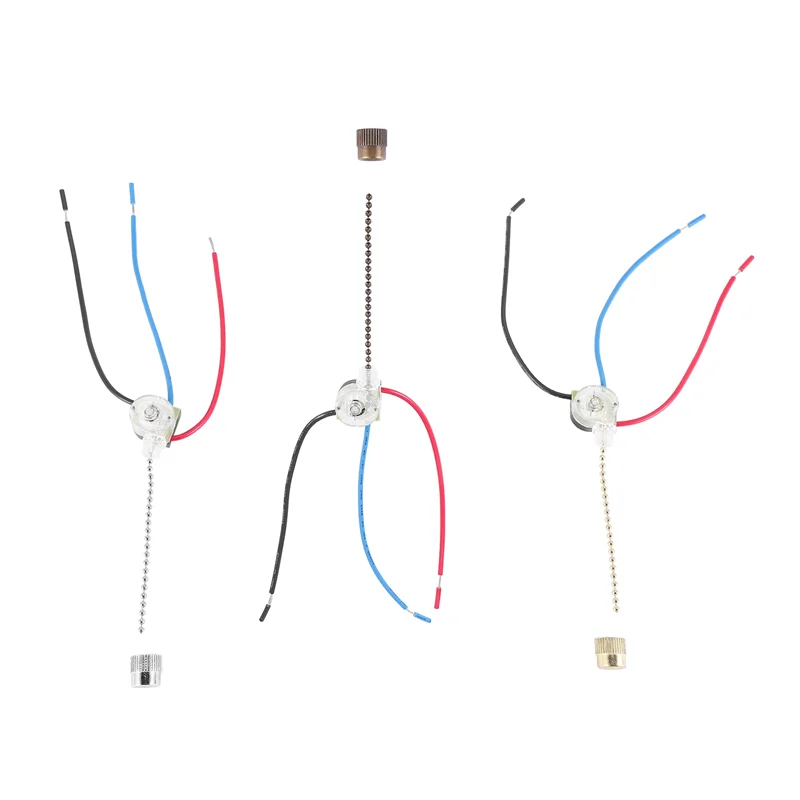 ABAH-3Pack Ceiling Fan Light Switch ZE-110 Fan Switch 3 Way Speed Fan Switch Ceiling Pull Chain Switch Replacement