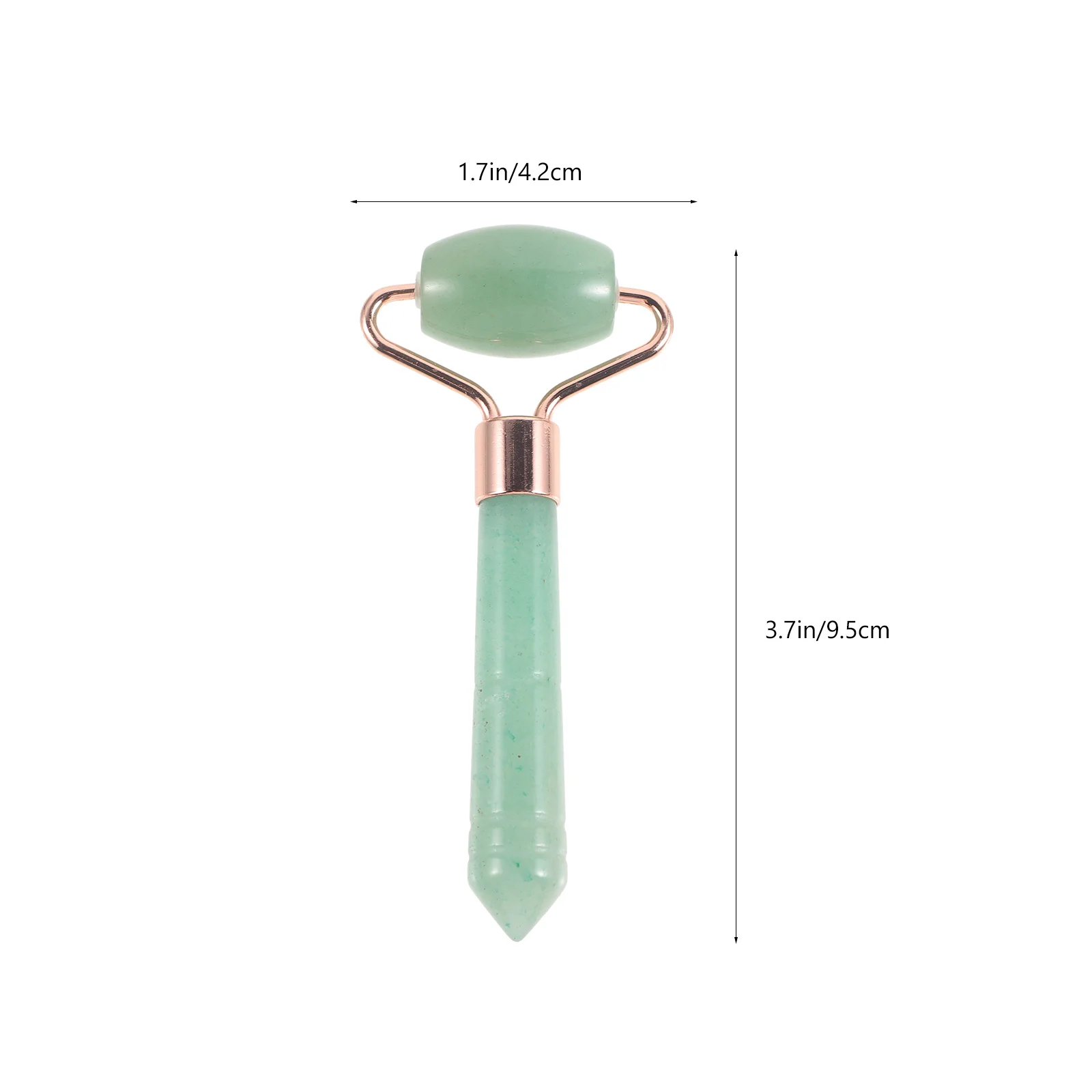 Gezichtsroller Massagehulpmiddel met jadesteen Compacte lichaamshuidverzorgingsroller voor ontspanning op gezicht, nek, schouder, handvoet