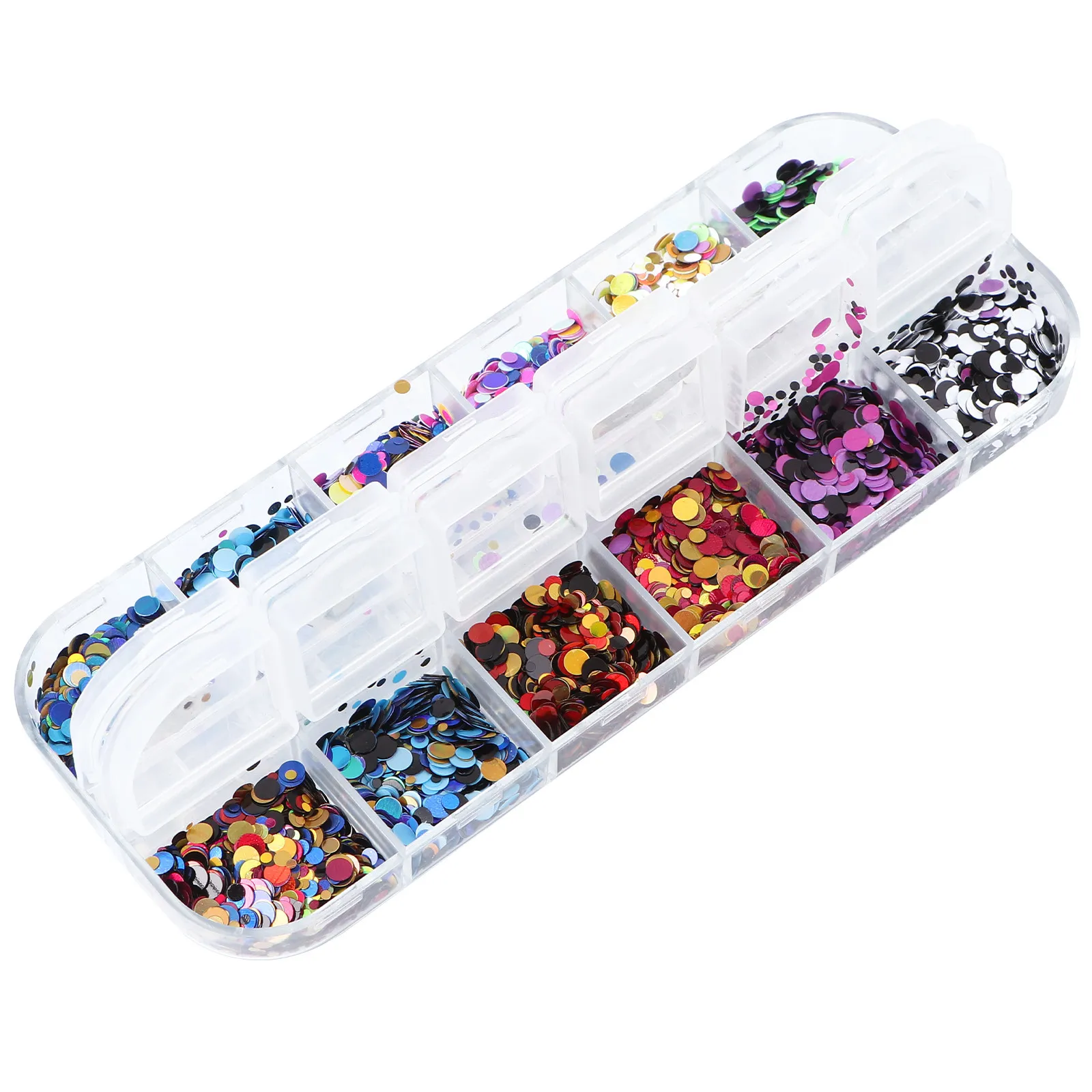 Colorful Round Nail Sequins Glitter Paillette Mini Flakes for DIY Nail Art Decoration Sparkle Manicure Accessories Home