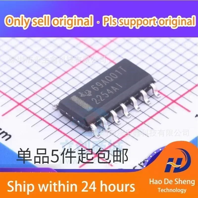 10PCS/LOT Four-way Operational Amplifier TLC2254 TLC2254AIDR TLC2254AID SOP14 New Original In Stock