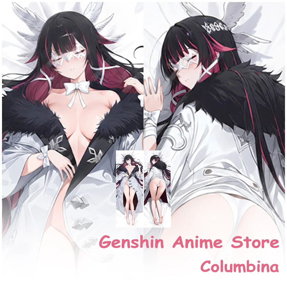 

Dakimakura Anime Genshin Impact Columbina Cartoon Body Pillowcase Cosplay Props 2Sided Printed Otaku Pillow Cushion Cover