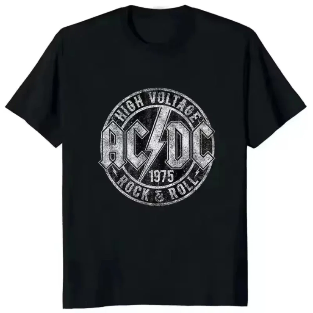 La Popular banda de leyenda de algodón para mujer AC Power Up DC será vendiendo camisetas negras y calle Hip-hop fresca de manga corta