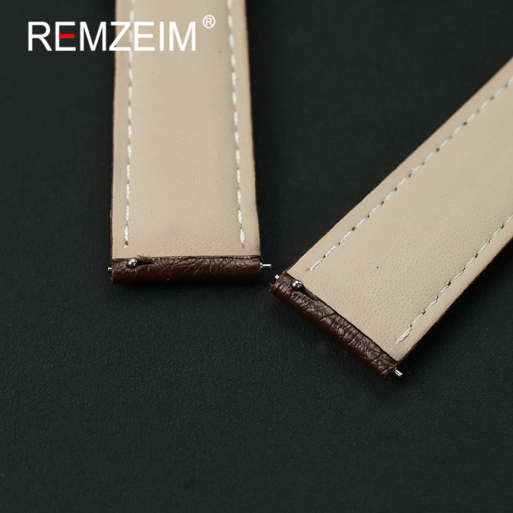 Ремешок из натуральной кожи со страусиным узором, 18 мм, 20 мм, 22 мм, быстросъемный ремешок из воловьей кожи для мужчин и женщин, сменные ремешки, аксессуары для часов