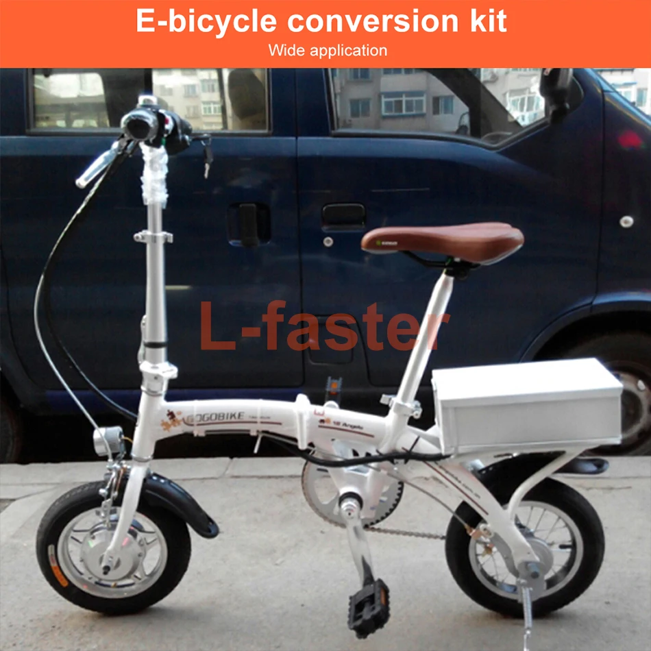 DIY 250W 12 Inch Electric Bike Brushless Front Direct Hub Motor Wheels Kit with Controller Throttle
