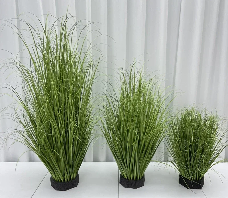 Artificial Reed Onion Grass Pile Fake Grass Imitation Green Plants PVC Material Grass Wedding Garden Home Decoration 60 To 120cm