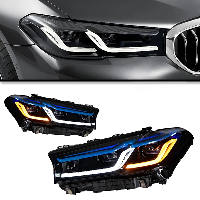 

2 шт. светодиодные фары в сборе для BMW 5 серии G30 G38 фары 2016-2023 525i 530i 535i 540i M5 фары линзы проектора PnP