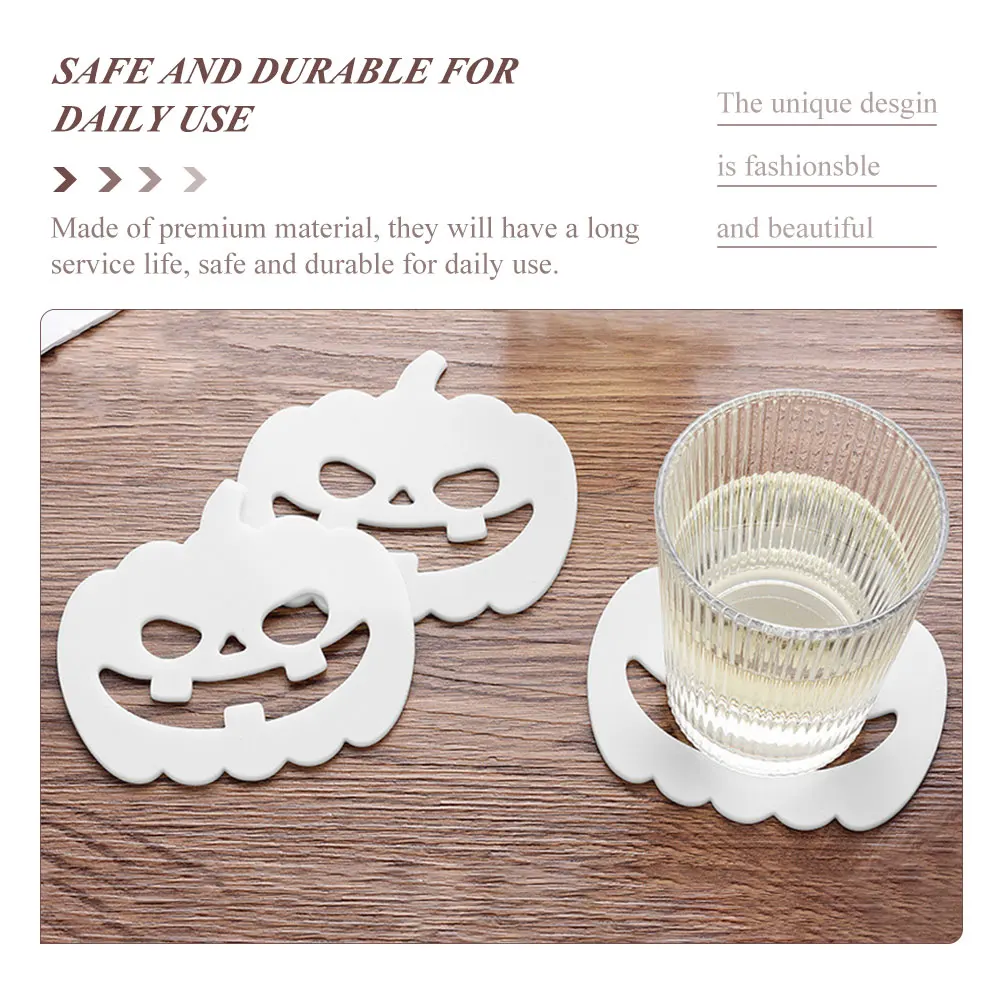 

10 шт. светящиеся подставки в виде тыквы на Хэллоуин, подставки для напитков, стола, декор для столовой, вечерние коврики для домашнего места