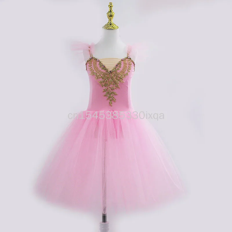 화이트 발레 롱 드레스 로맨틱 발레 사진 전문 발레 백조의 호수 발레 소녀와 어린이 동화 발레 의상