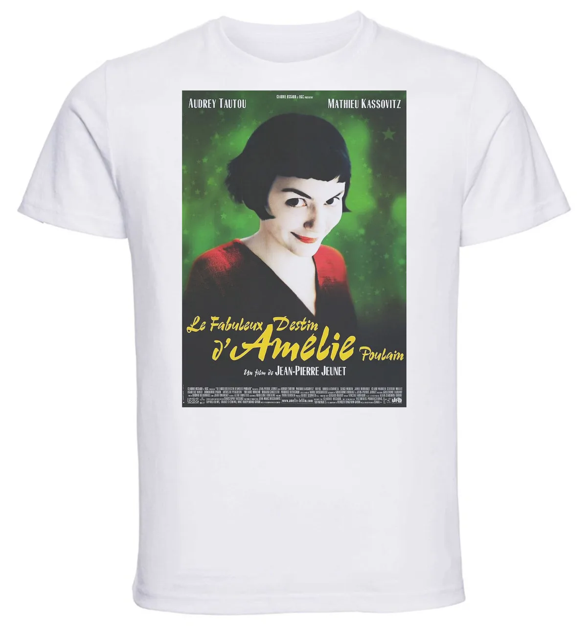 T-shirt Unisex White Playbill Film Le Fabuleux Destin D'amelie Poulain Il Meraviglioso Mondo Di Amelie