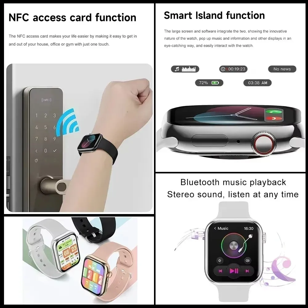 Nuevo Reloj Inteligente GPS 2026 para Apple Watch 10, Reloj Inteligente para Hombre con Pantalla HD AMOLED, Memoria, Música, Sonido Envolvente 3D, Llamadas Bluetooth, Resistente al Agua, para Mujer - Image 6