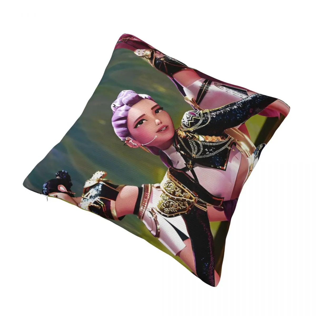 Kpop شيطان الصيادين هنتركس ساجا بنين وسادة غطاء البوليستر كيس وسادة غطاء الوسادة موضة الجرافيك سادات ل كرسي أريكة #3