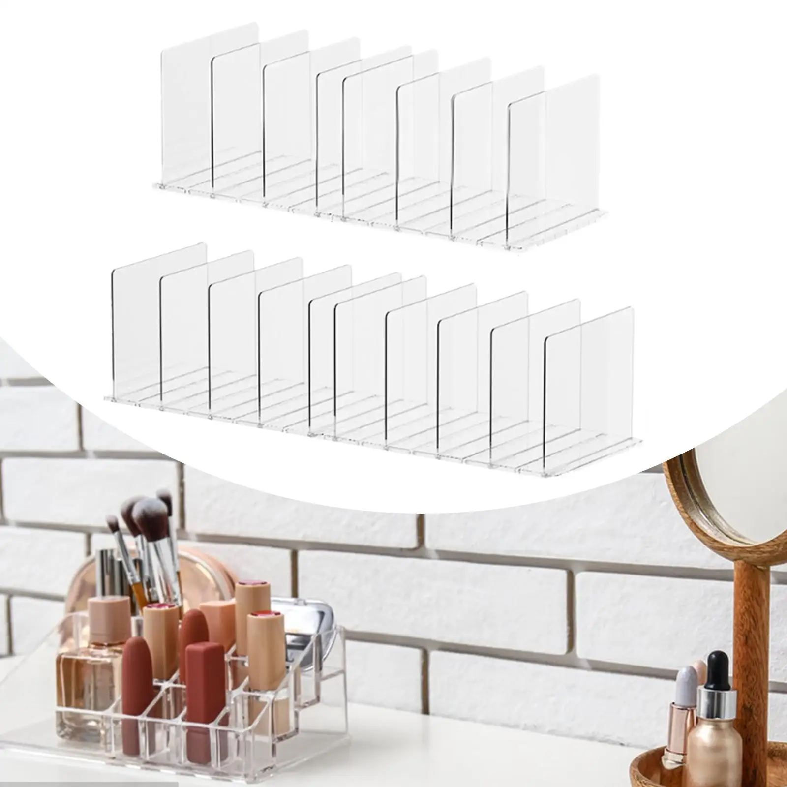 Purse Organizer for Closet Multifunction Bookshelf Separator Storage Shelf Divider for Bedroom Study Room Home Office Bathroom