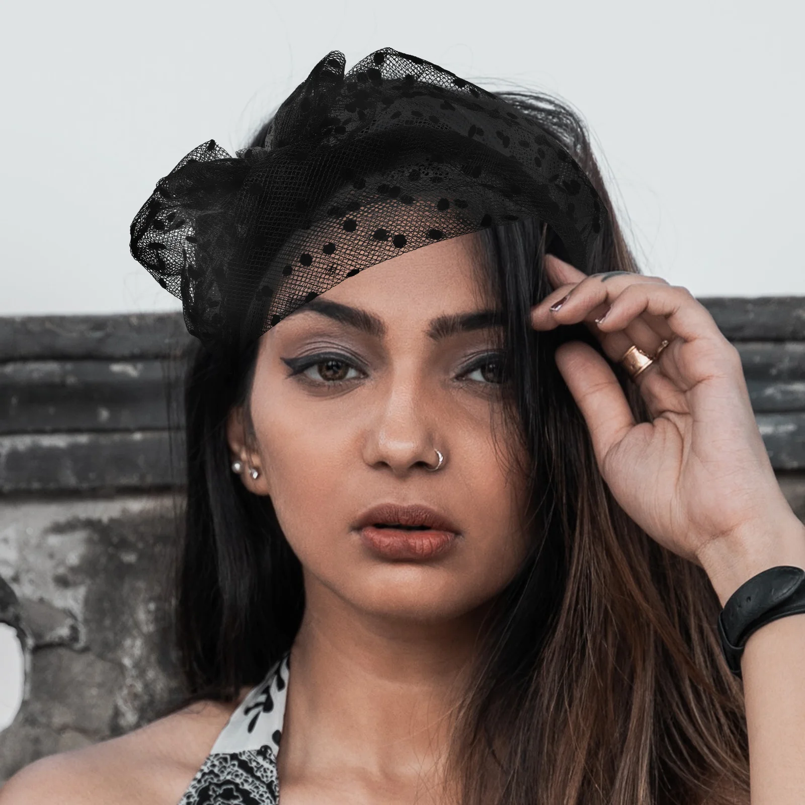 

Lace Mesh Butterfly Bow Hair Clip Exquisite Fascinator Clip for Women Wedding Party Banquet Christmas New Year Celebration