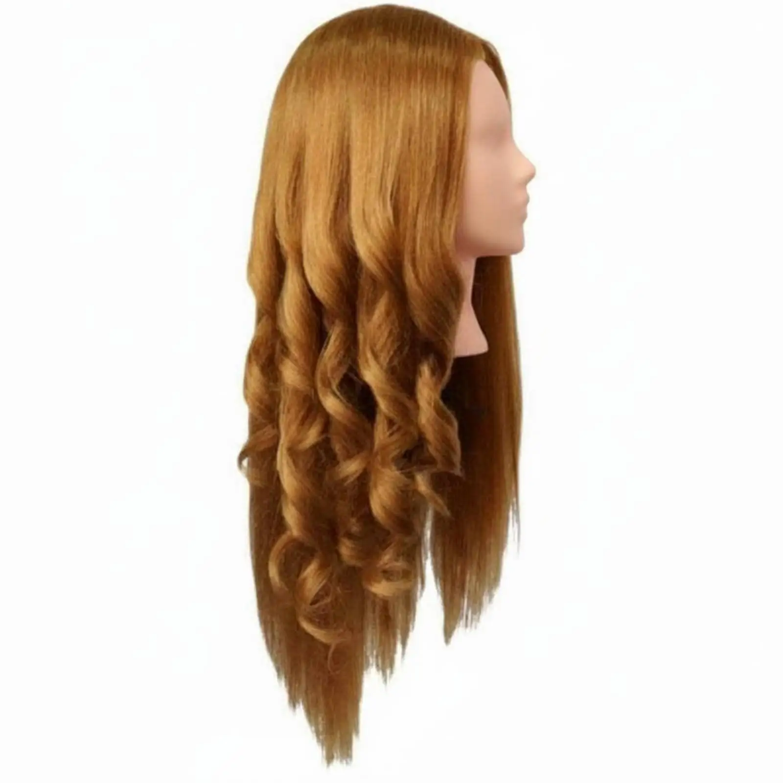 Professional Hair Styling Mannequin Head with Real Hair Mixed Fiber for Salon Training Braiding and Cutting Practice