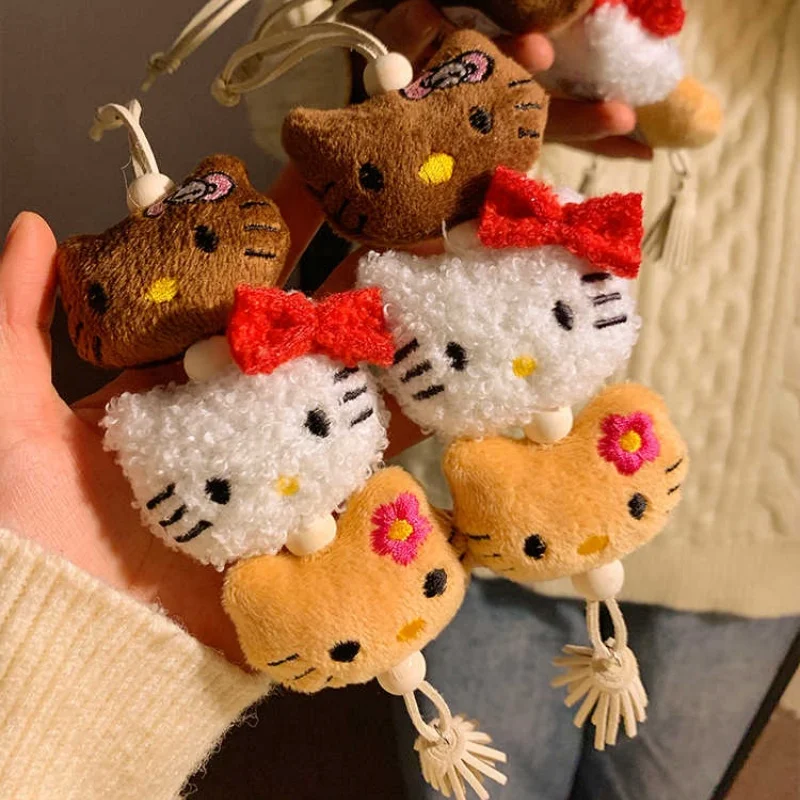 Leuke Kitty pluche hanger cartoon handgemaakte Kt Cat tas hangende pop tas pop sleutelhanger hangende ornamenten op voorraad