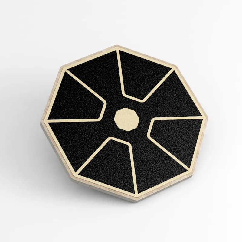 Adults Wooden Octagonal Balance Board Home Fitness for Core Rehabilitation Yoga Sensory Integration Body Stability Balance