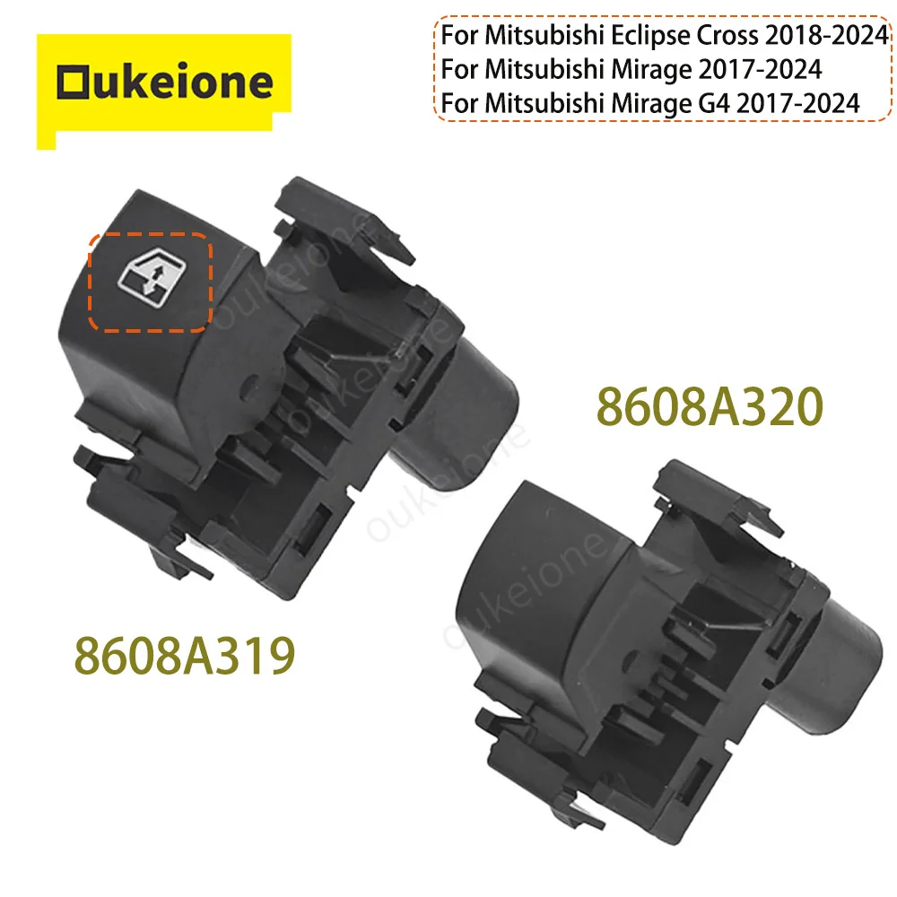 8608A319 8608A320 para Mitsubishi Eclipse Cross 2018-2024 Mirage Mirage G4 2017-2024 Botón de interruptor de control de ventana eléctrica individual