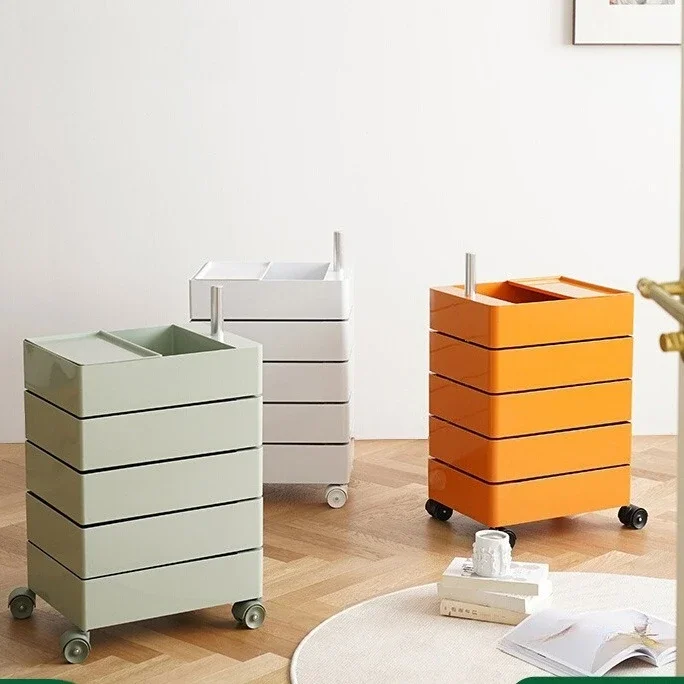 Rotating storage cabinet Movable bedside table ins side cabinet Simple Nordic locker Internet celebrity cosmetics locker