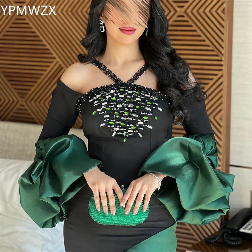 تخصيص YPMWZX الرسن غمد الطابق طول التنانير حبة فساتين المناسبات حسب الطلب