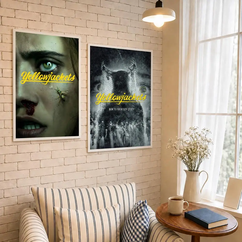 TV Series Y-Yellowjackets Poster PP Self-Adhesive Waterproof Wall Decor for Bedroom,Living Room,Dorm,Bar Aesthetic Decor Gift