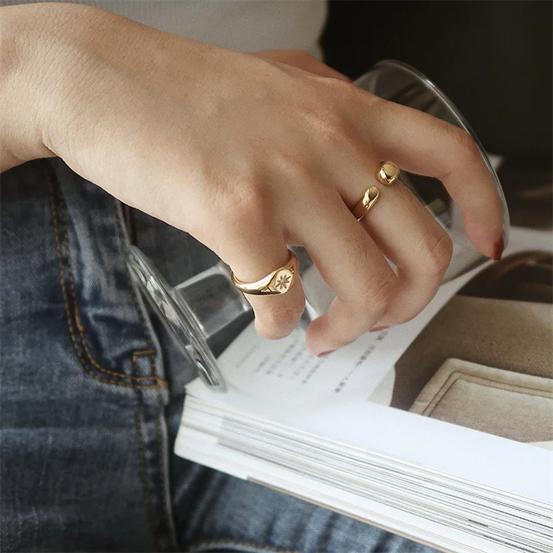 Open Ring Women's Titanium Steel Plating Vintage Personalized Creative Ring