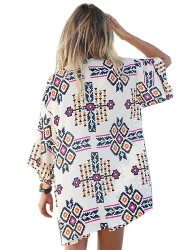 

New Autumn Women's Printed Blouses Casual Style Cleanfit Short Sleeve A-Line Shirt Lightweight Comfortable Ladies Fashion