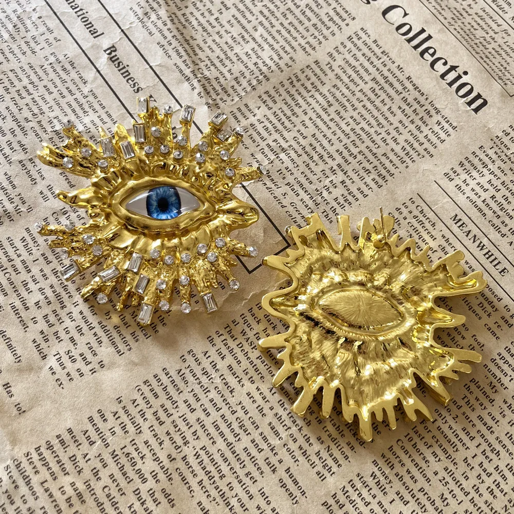 Barocke Mode-Ohrringe aus Legierung mit großen Augenmotiven für Damen, übertriebene Statement-Ohrringe, Accessoires – Detail 5