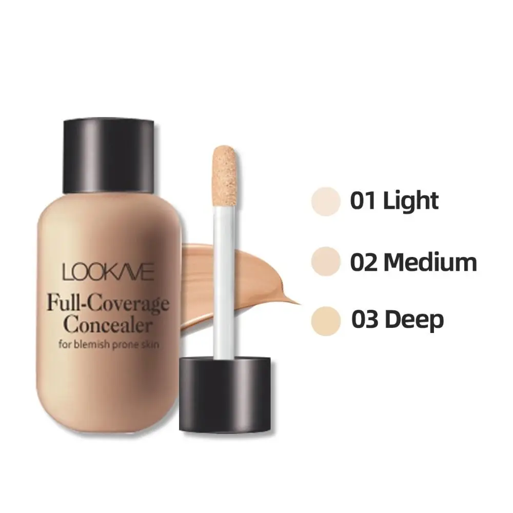 Correttore liquido impermeabile a 3 colori 12g Cover occhiaie fondotinta liquido opaco cosmetici fondotinta a copertura totale trucco