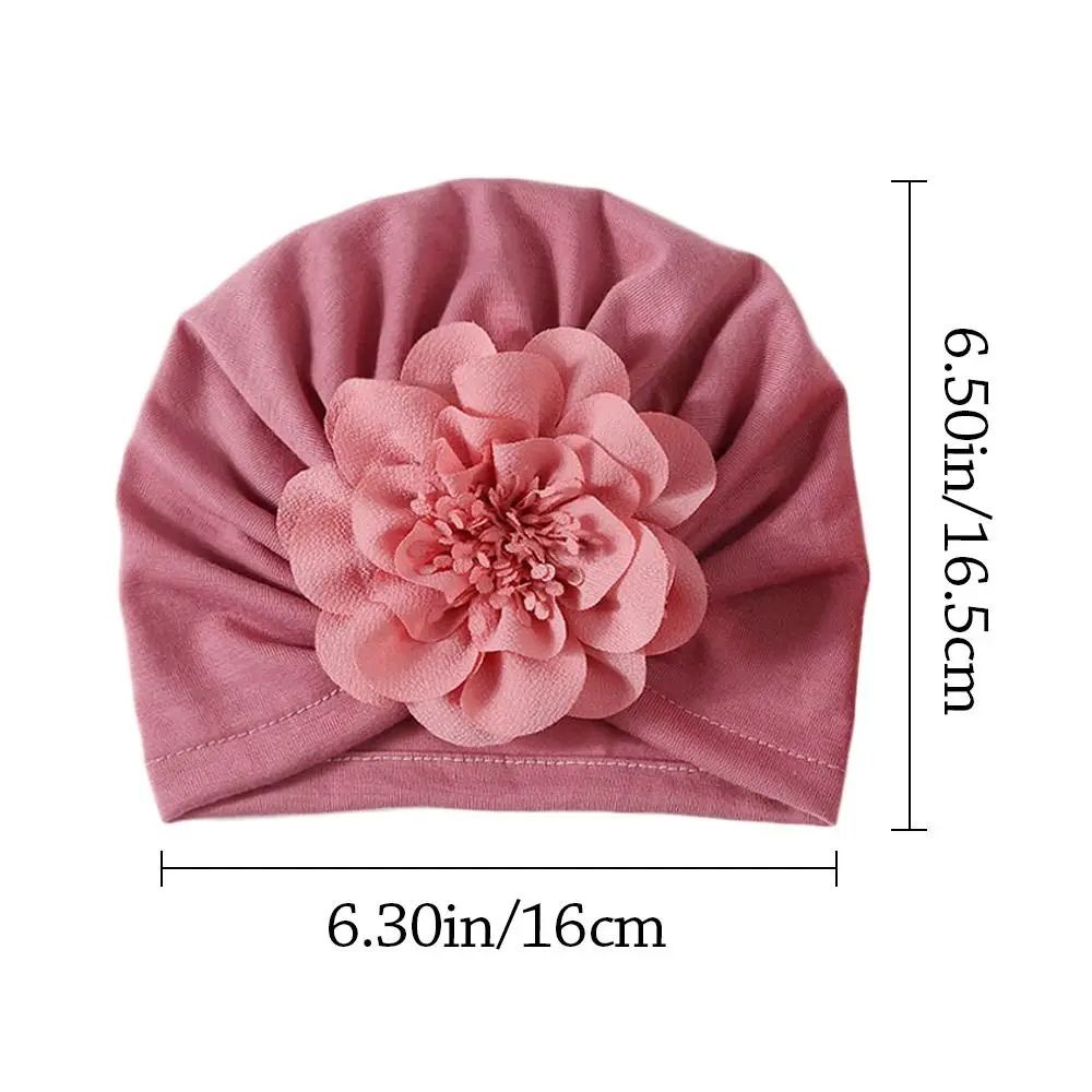 2 pezzi/set calzini per cappelli per bambini con fiori primaverili estivi set cappello turbante elastico sottile berretti per neonati in cotone traspirante per ragazze appena nate