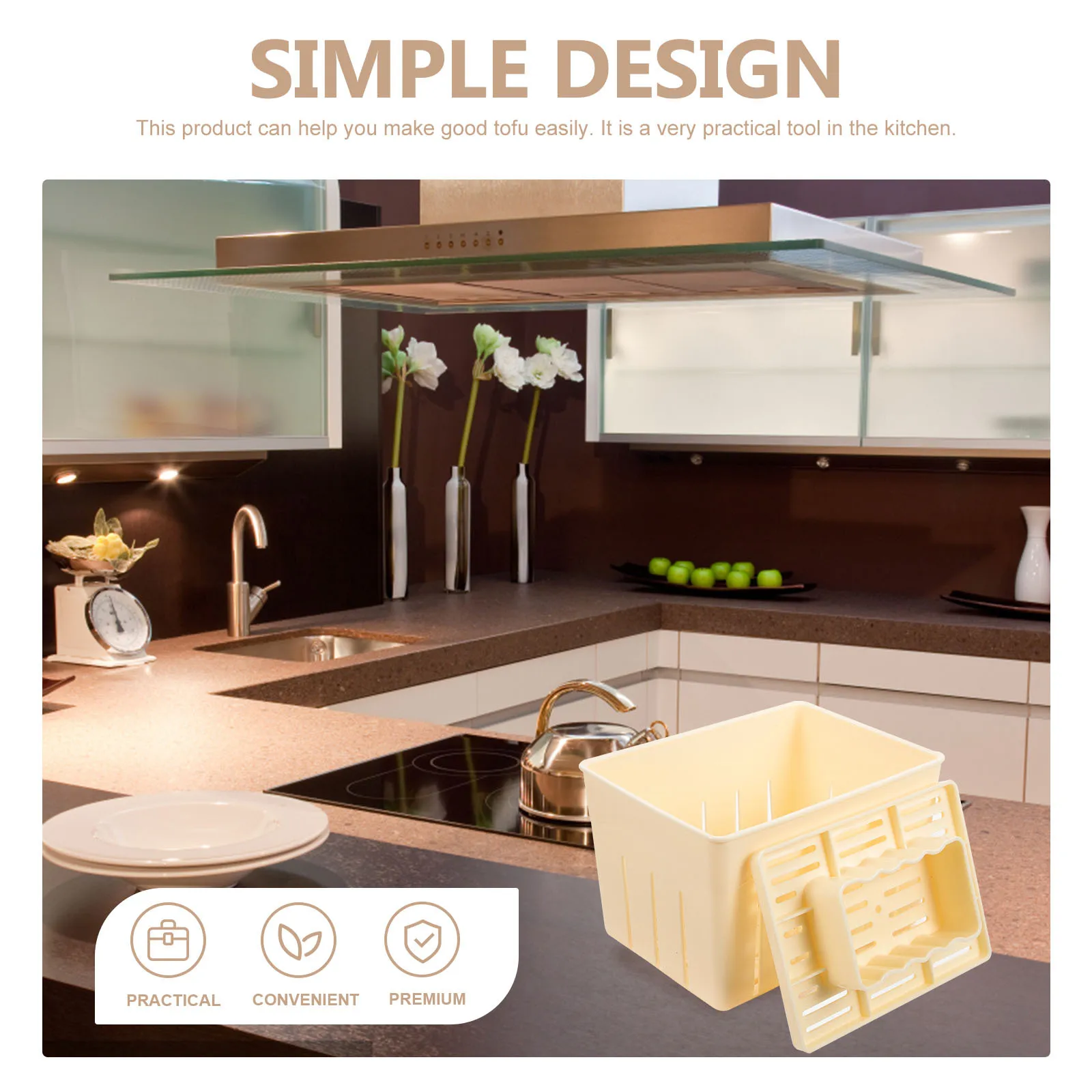 

DIY Tofu Mold Plastic Practical Waterproof Tofu Pressing Mold Homemade Bean Curd Making Kitchen Supplies