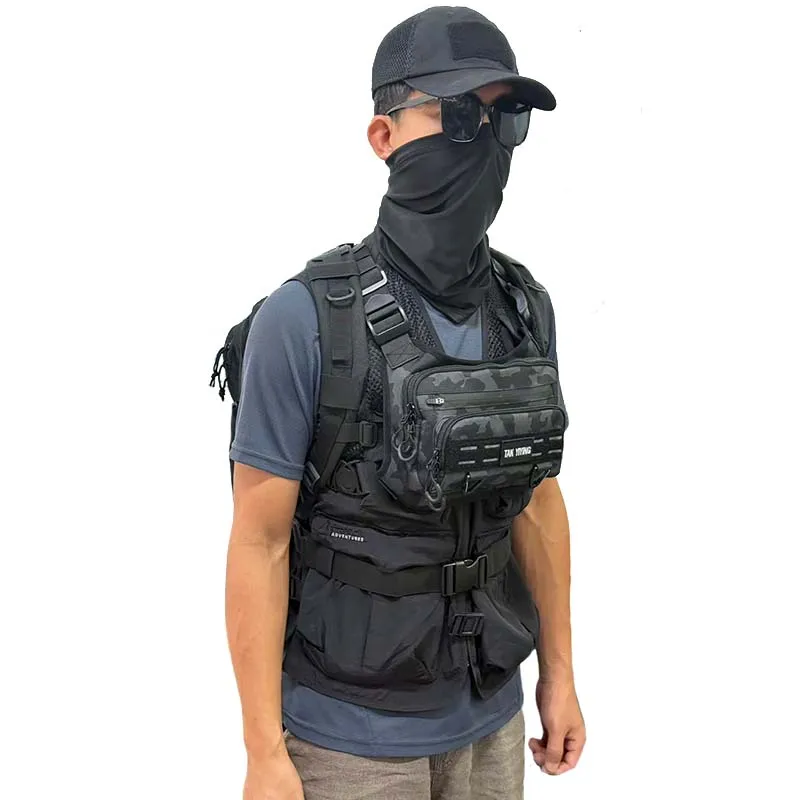 في الهواء الطلق ثلاثة أجيال متعددة جيب التكتيكية حقيبة صدر للرجال الأدوات الشارع المد وظيفية سترة سترة حقيبة Ins قاطرة حقيبة صدر للرجال #1