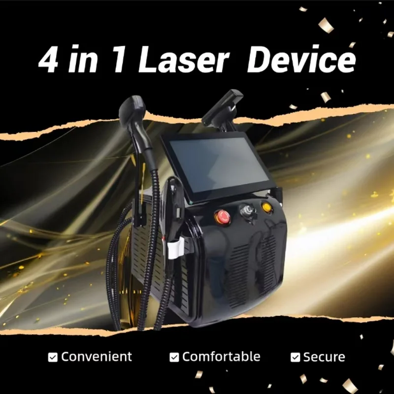 4 in 1 Multifunctional diode laser hair removal machine 808nm hair removal nd yag tatoo removal machine