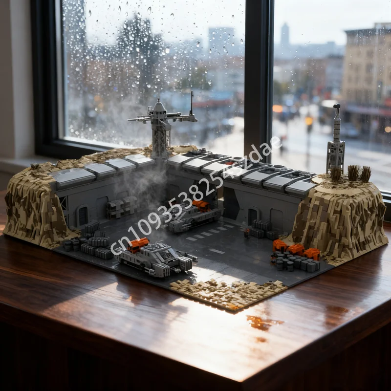 

4885 шт. MOC SW Tatooine Hangar Star Battle UCSed Модель Строительные игрушечные блоки Строительство Сборка Рождественские подарки Идея Кирпич Дети