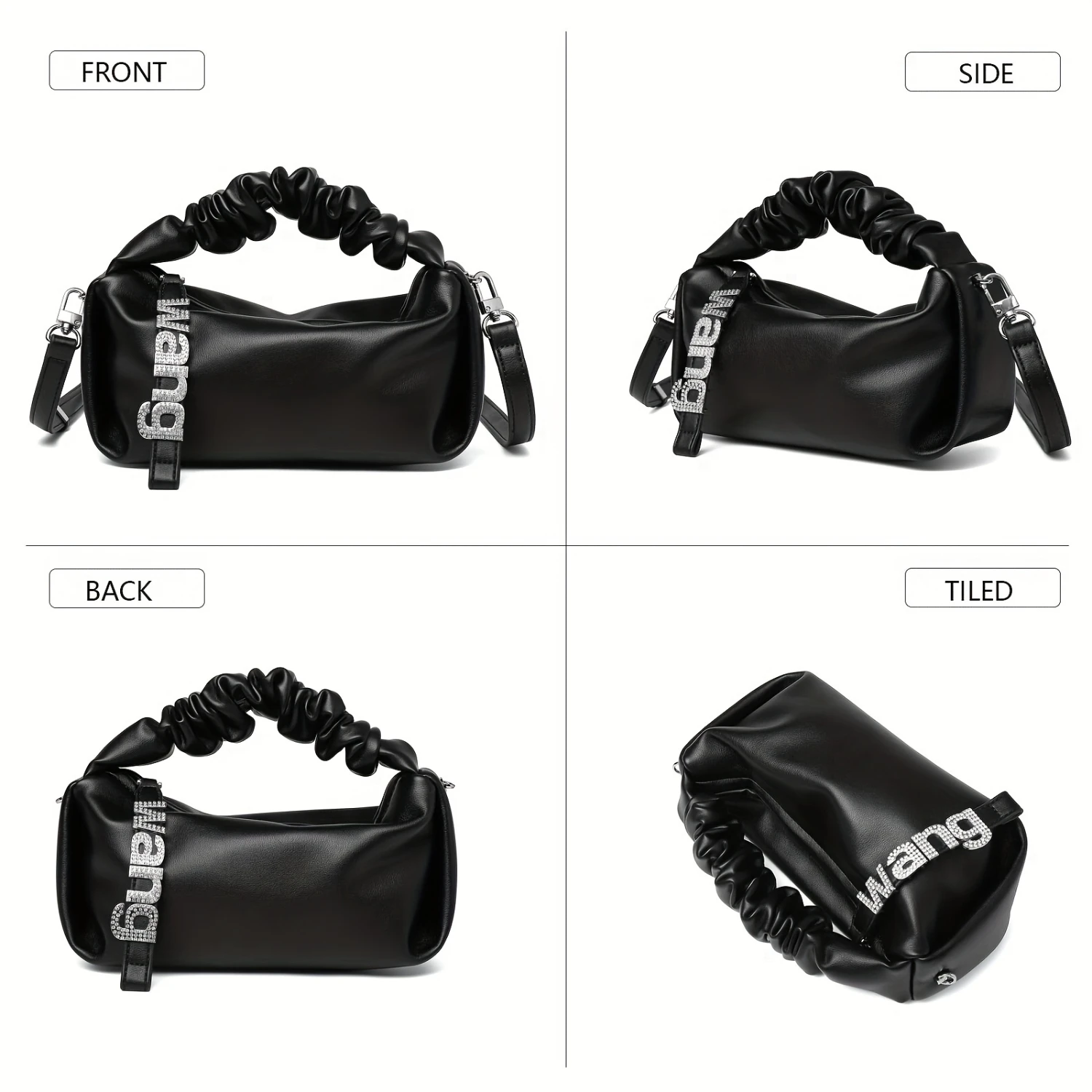 

Small Designer Cloud Pouch Bag for Women, Soft Crossbody Purse
