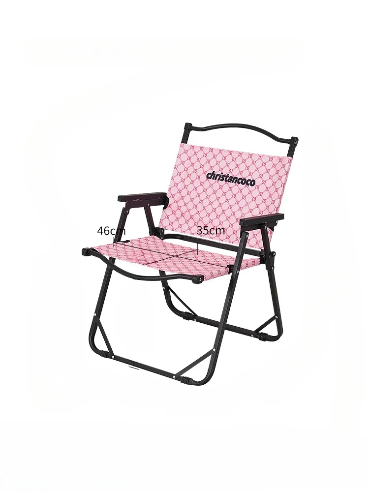 

Home creative folding chair simple outdoor portable backrest chair camping leisure beach chair