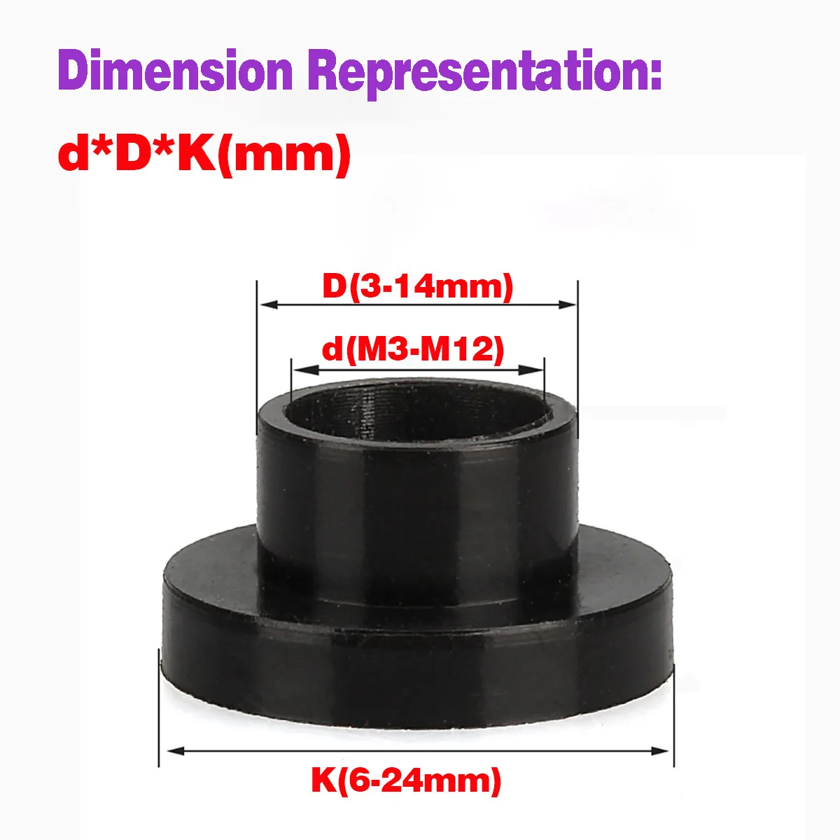 T-type Nylon Stepped Washer/Concave-Convex Thread Bushing Insulating Pellets