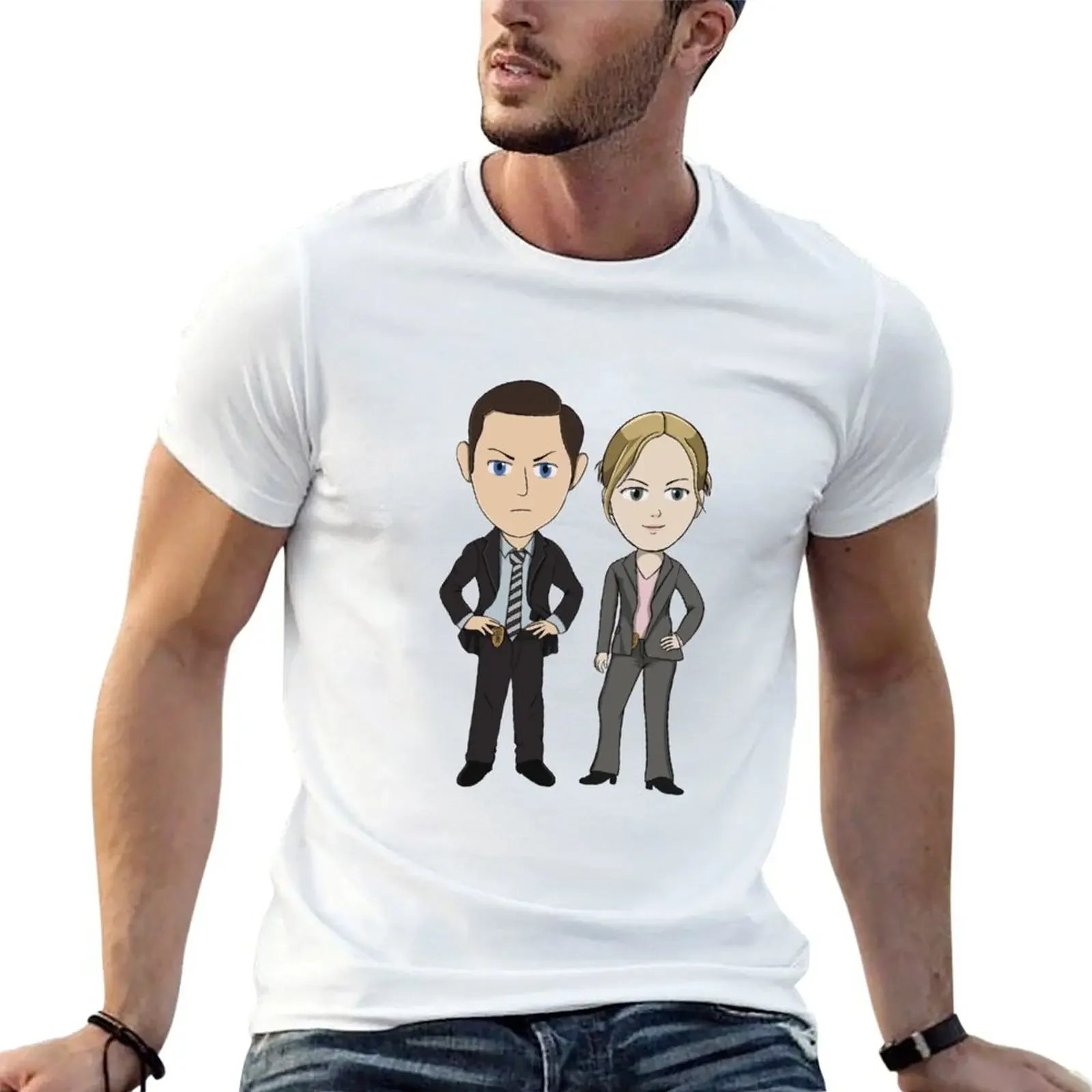 Chibi Carlton Lassiter and Juliet O’hara T-Shirt anime stuff cheap stuff vintage t shirt men