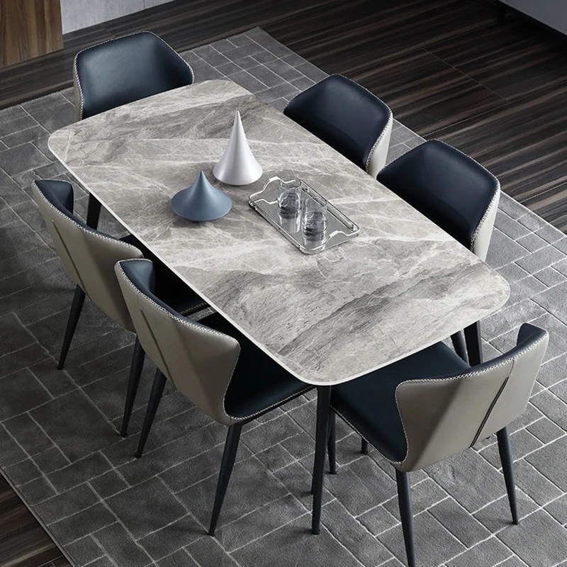 

Design Luxury Dining Tables Square Nordic Italian Salon Restaurant Dining Tables Kitchen Round Mesas De Comedor Home Furniture