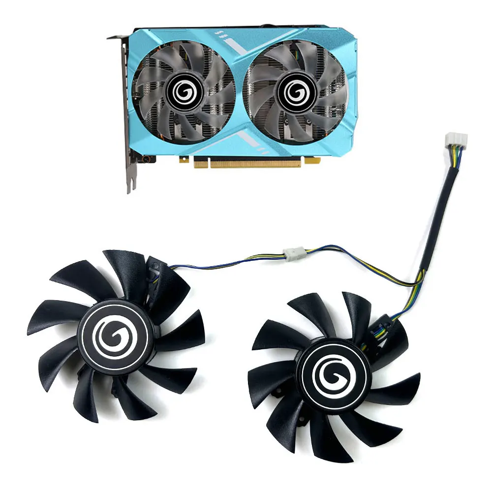 2PCS NEW Cooling Fan 75MM 4PIN RTX2060 MINI GPU FAN For GALAX GeForce RTX 2060 Mini video card fans