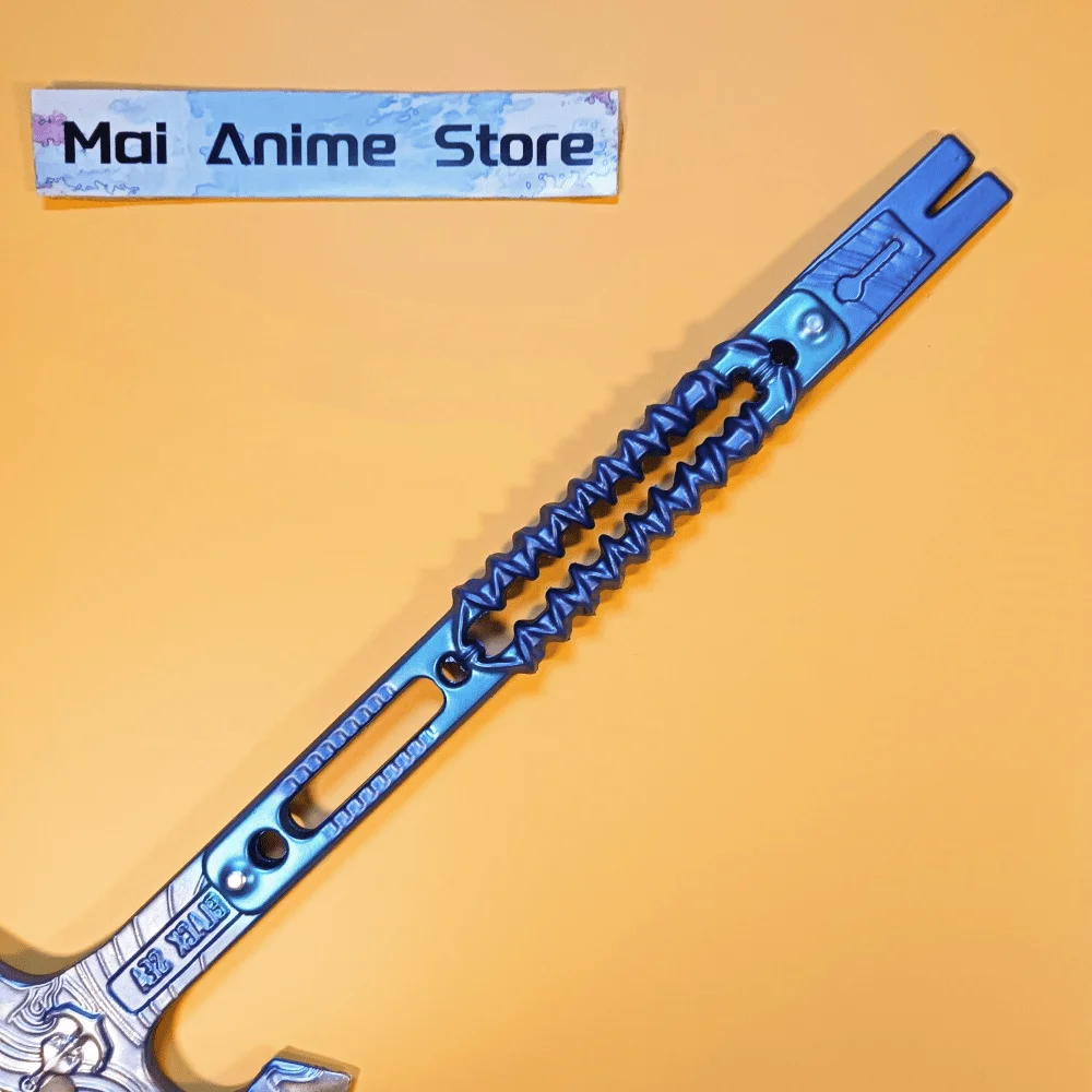 60cm 델타 작전 카타나 애니메이션 폴라리스 나이프 금속 블레이드 도끼 검 실제 크기 일본 카타나 오리지널 세이버 무딘 장난감 선물