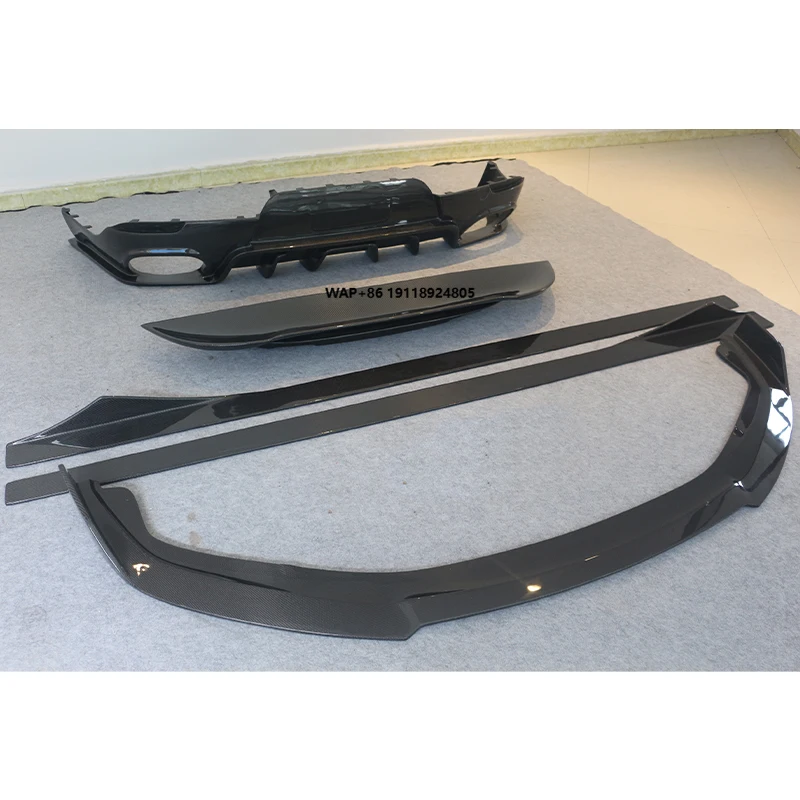 Car Upgrade Wet Carbon Fiber Front Rear Lip Side Skirt Rear Spoiler New Condition Fit  for  2014-2016 Panamera 970.2
