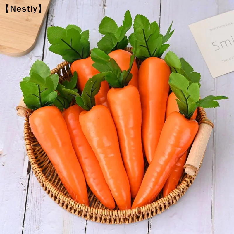 5/10Pcs Artificial Carrot Foam Vegetable Photo Prop Food Toy Mini Toys Decorations Party Favor Fake Vegetables〔Nest〕